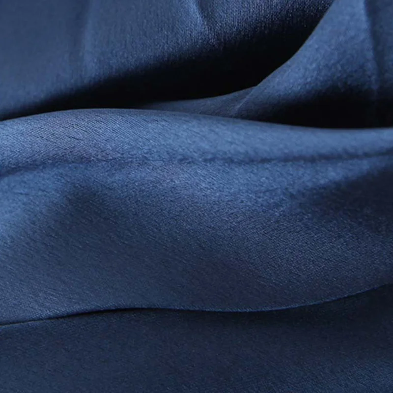 Женская плиссированная юбка с эластичной резинкой на талии, осенняя синяя классическая элегантная юбка, винтажные юбки до середины икры с