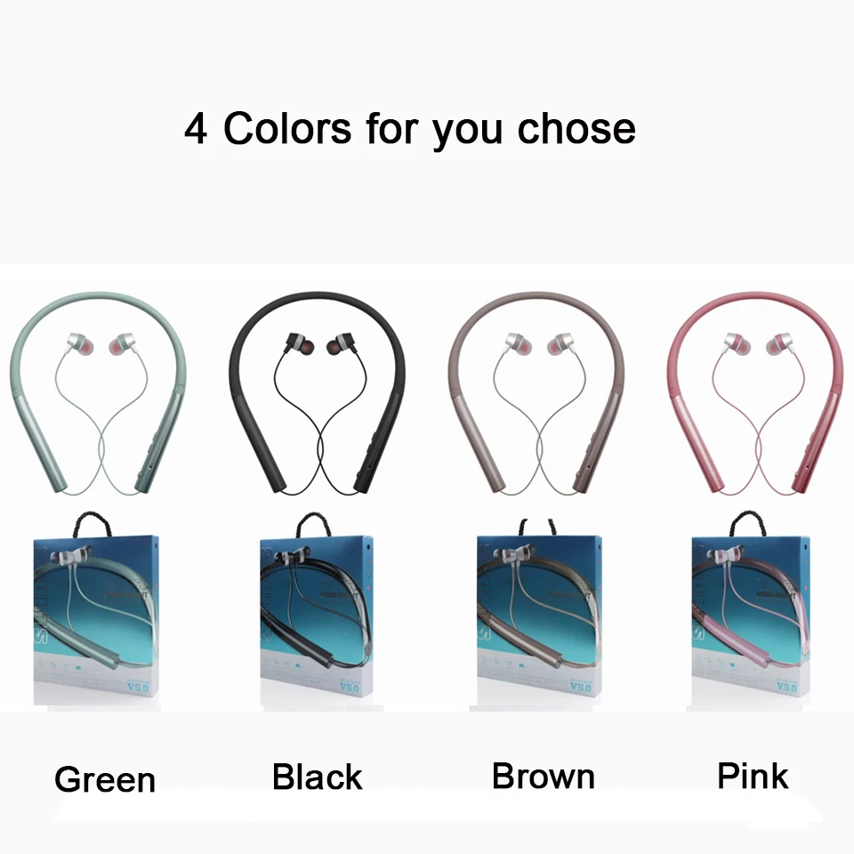 Sport Bluetooth Wireless Headphones Portable Neckband Stereo Music Earphones for iPhone Samsung Xiaomi Wireless Earbuds Headset