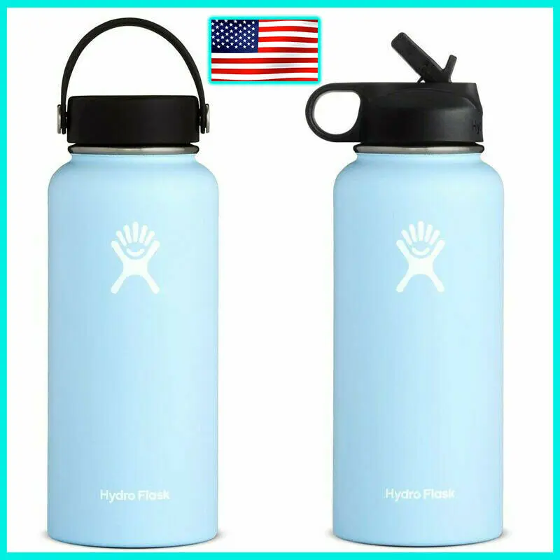green and blue hydro flask