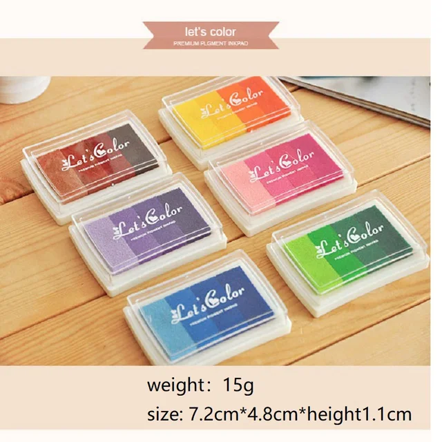4 Színű Gradiens Tinta Pad Diy Kézműves Bélyegző Ujjlenyomat -Scrapbook Tartozék Tintaspad Készlet Bélyegek Scrapbooking Anyag Készletek - Image 3