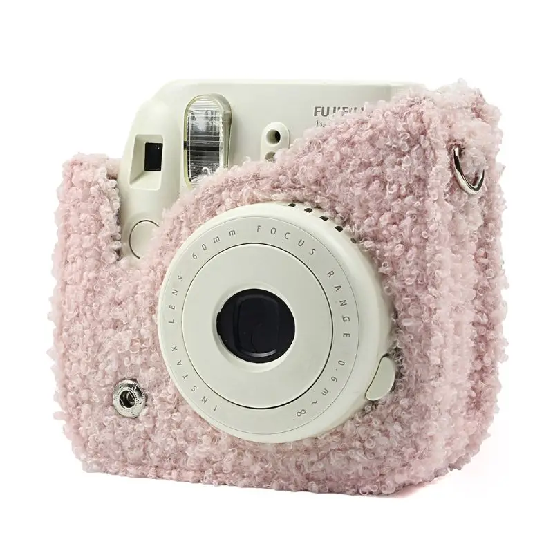 

Plush Protective Case Camera Bag with Shoulder Strap for Fujifilm Mini8/8+/Mini9