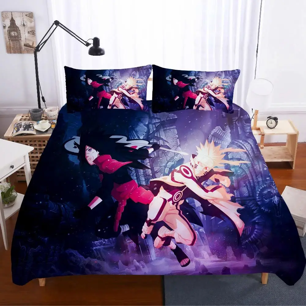 Наруто домашний текстиль постельное белье Ropa De Cama Sabanas подарок 3d комплект постельного белья королевского размера Комплект постельного белья s для девочек постельное белье поплин
