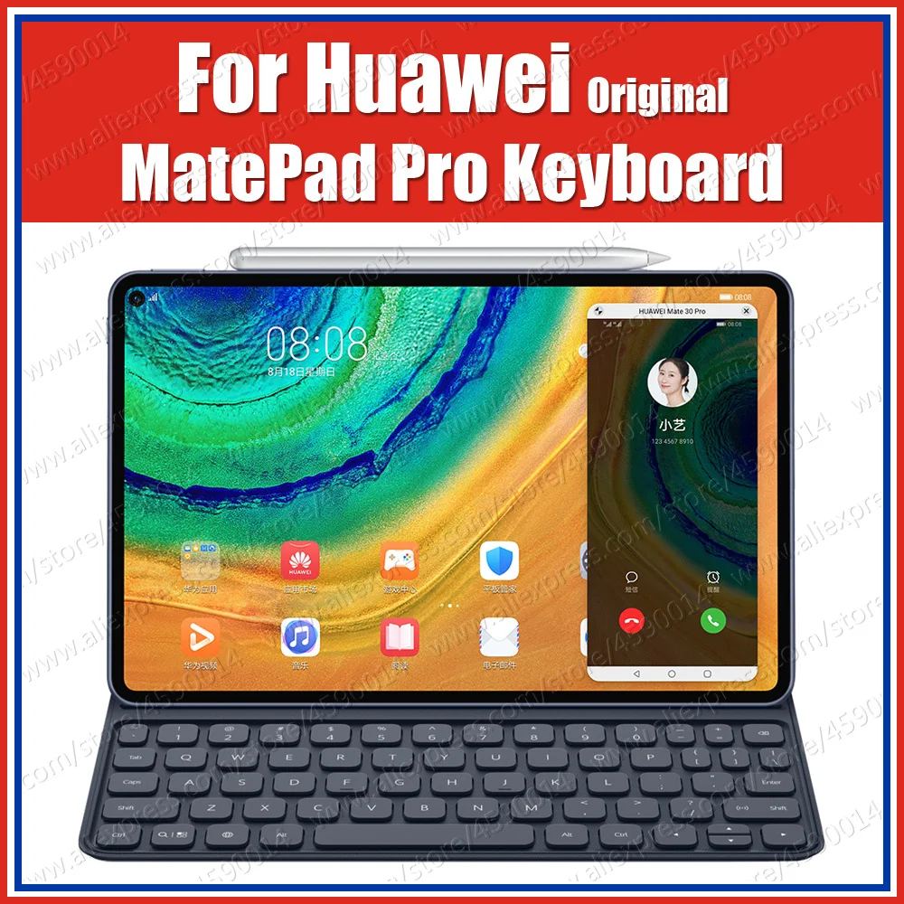 MRX-W09/AL09 чехол для HUAWEI MatePad Pro с магнитной клавиатурой, кожаный флип-чехол с русской наклейкой
