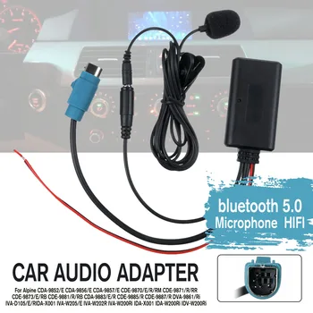 

Car Audio bluetooth Wireless Cable Adapter Microphone MIC AUX Music Player Handsfree For Alpine CD Host KCE-236B 9870/9872