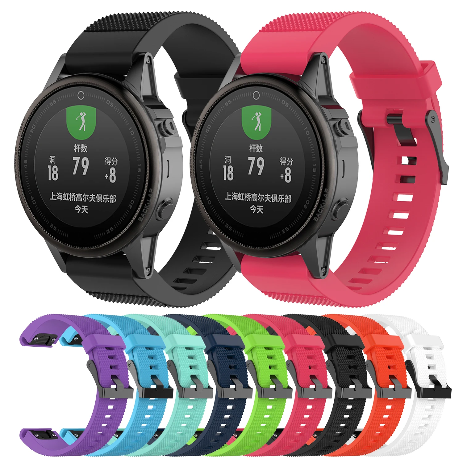 

Smart Watch Straps Replacement For Garmin Fenix 6s / 5S / 5SPlus 20mm Silicone Textured Strap Wristband Sport Watch Accessories
