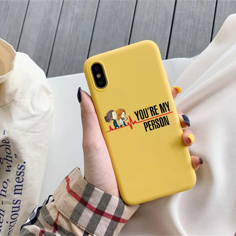 Роскошный чехол Greys Anatomy You are my person для iPhone XR X Xs Max 8 7 6 Plus 6S 5S SE силиконовый чехол для телефона мягкий Смарт Fundas - Цвет: Color9