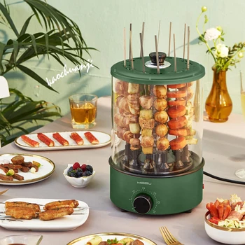 

Vertical Electric Bbq Kebab Grill Machine Automatic Rotating Barbecue Smokeless Oven Rotary Household Lamb Skewers