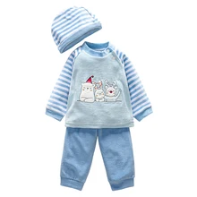 Ropa de primavera y otoño para niña, traje de dibujos animados de algodón para recién nacido, traje para niño y niña de 0 a 9M, novedad de 2021