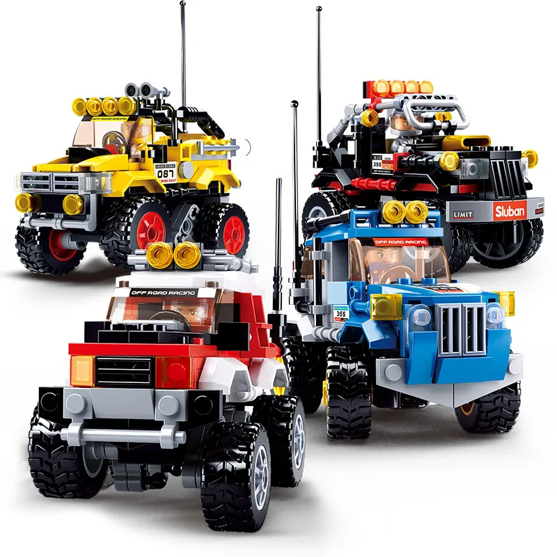 

Ssluban 0663 598pcs technic 4in1 off-roader suv building blocks toys for children