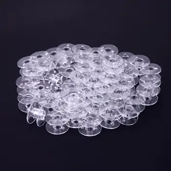 

50Pcs/lot Plastic Empty Bobbins Transparent Sewing Machine Spools for Home Sewing Threads Bobbins Accessories