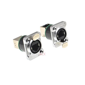 

1PCS D type RJ45 female socket panel mounting holder adapter RJ45 female to female Network Ethernet connector