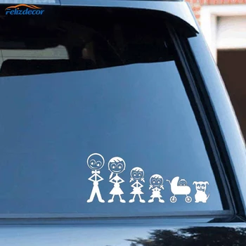 Black/Silver Friendly The Family Creative Custom Car Stickers Waterproof Vinyl Decals Accessories Graphic 	 C312