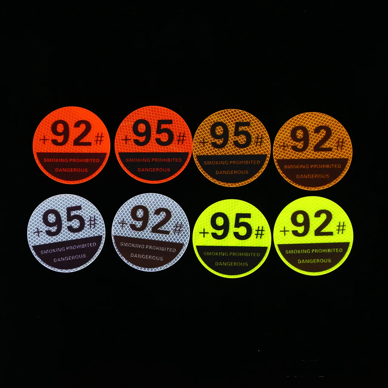 

Car Decal Fuel Number Sticker Super Reflective Sticker Anti-collision Personalized Decorative Sticker Luminous Safety Warning