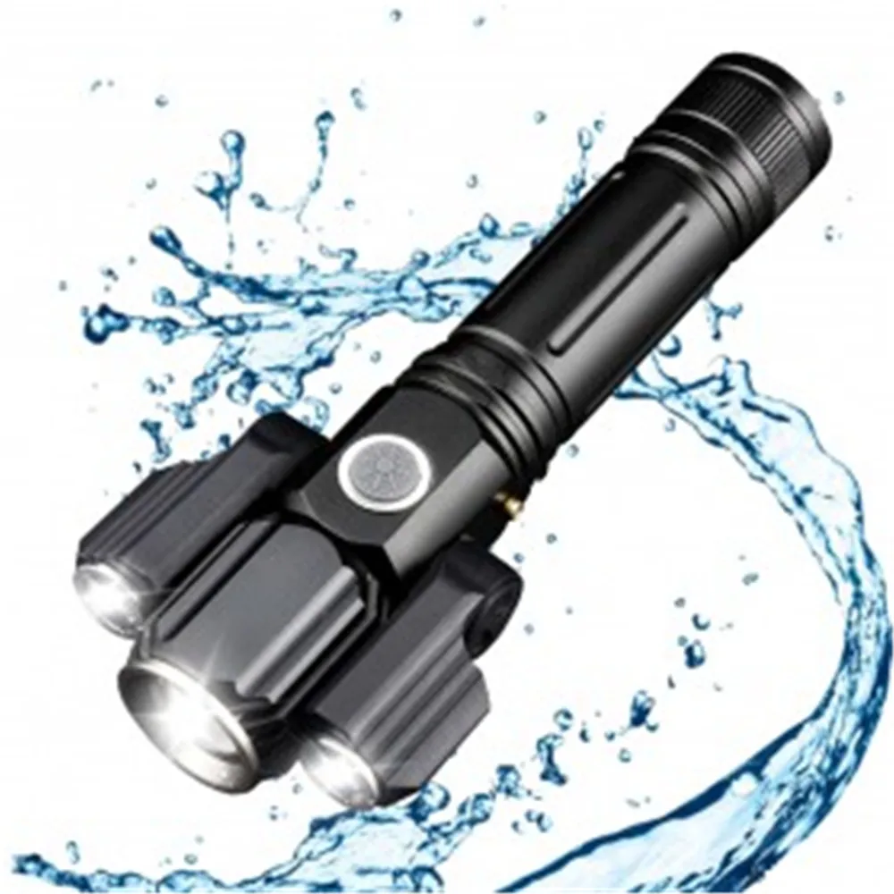 Adjustable Angle Bicycle Lights MTB Bike Front Light 3 LED T6 Flashlight USB Charging Cycling Lamp With 18650 Battery Torch