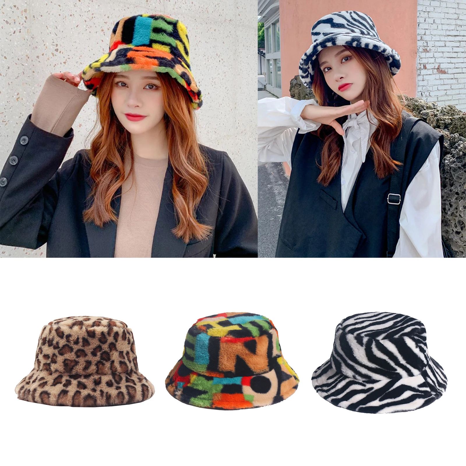 Wanita Mewah Topi Bergaya Ember Topi 