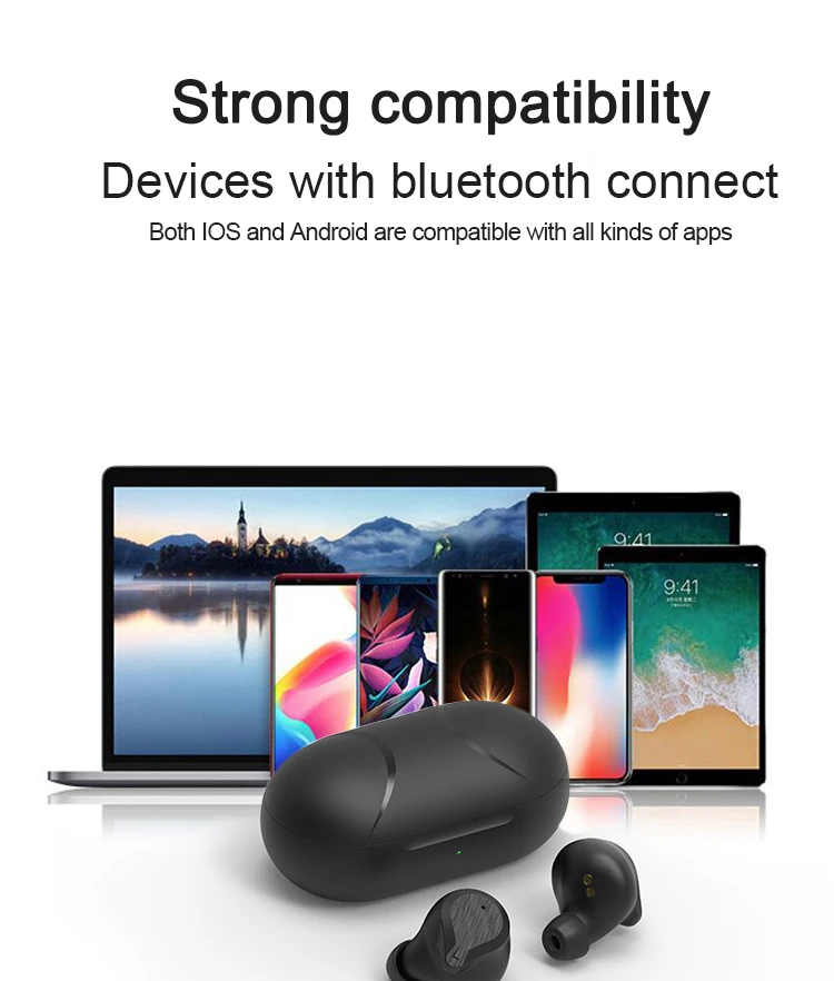 TS40 TWS беспроводные Bluetooth наушники Bluetooth 5,0 сенсорное управление в ухо носить безопасно 18 ч Время воспроизведения для IOS и Android