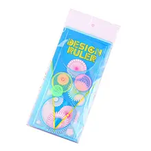 

Multifunctional Kaleidoscope Variety Painting Board Ruler Kindergarten Student Stationery Curved Drawing Escuadra Carpintero