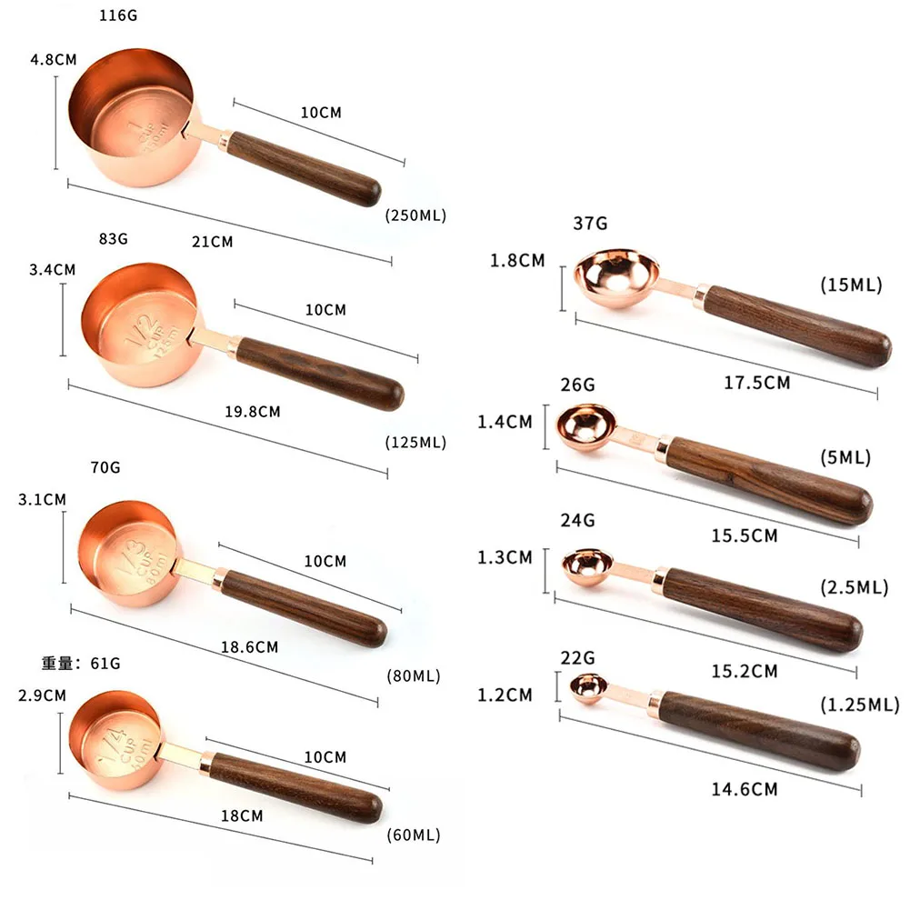 Stainless Steel Kitchen Accessories Lightweight Measuring Cup Durable Accurate Baking Tool Measuring Spoon Useful Practical