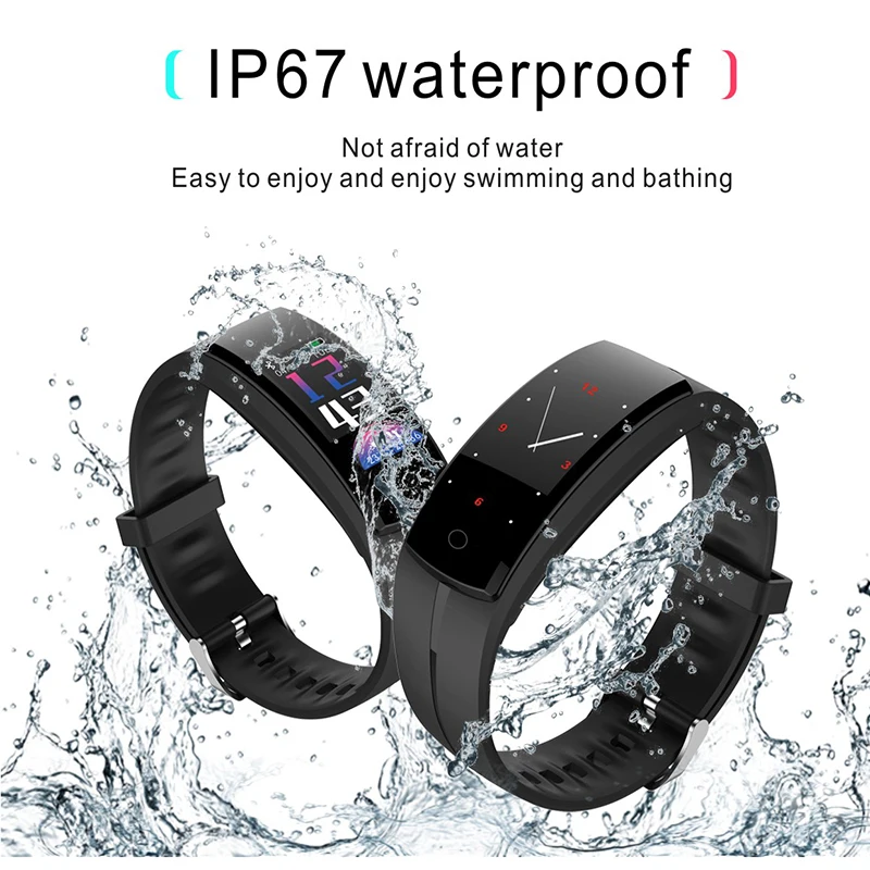 OLOEY smartbracelet QS100 фитнес-трекер цветной экран умный Браслет ...