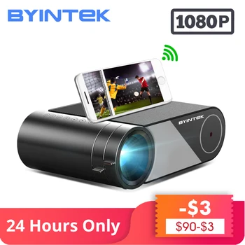 

Светодиодный портативный проектор BYINTEK K9 Full HD 1080P для домашнего кинотеатра (опция мульти-экран для смартфона планшета)