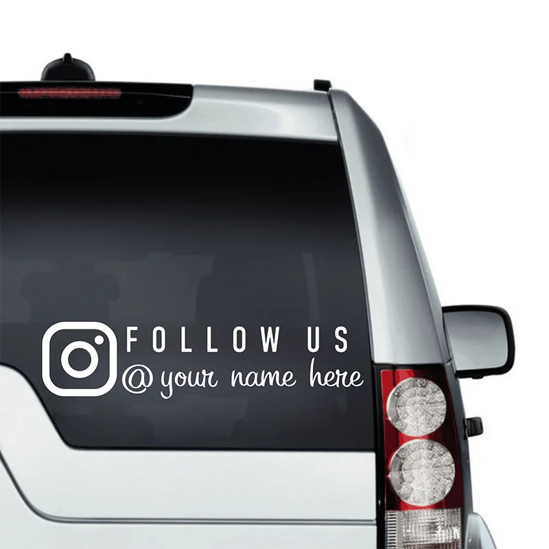 Social Media IG Window Decal Sticker  Follow Us Vinyl Decal Car Window Sticker, Business Promotion, Restaurant Small Business, I