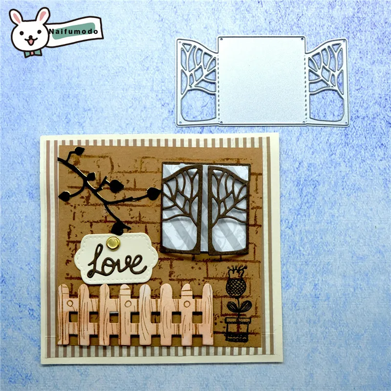 

Naifumodo Cutting Dies Metal Dies Window Die Scrapbooking Album Card Making Embossing Stencil Diecuts Decoration