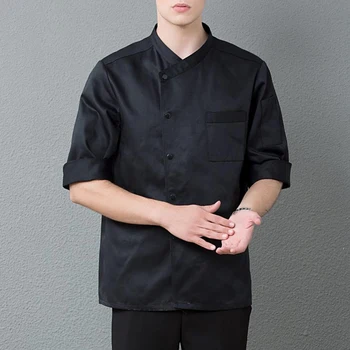 

3/4 Sleeve Chef's Coat Jacket Kitchen Cook Coat Uniforms Unisex
