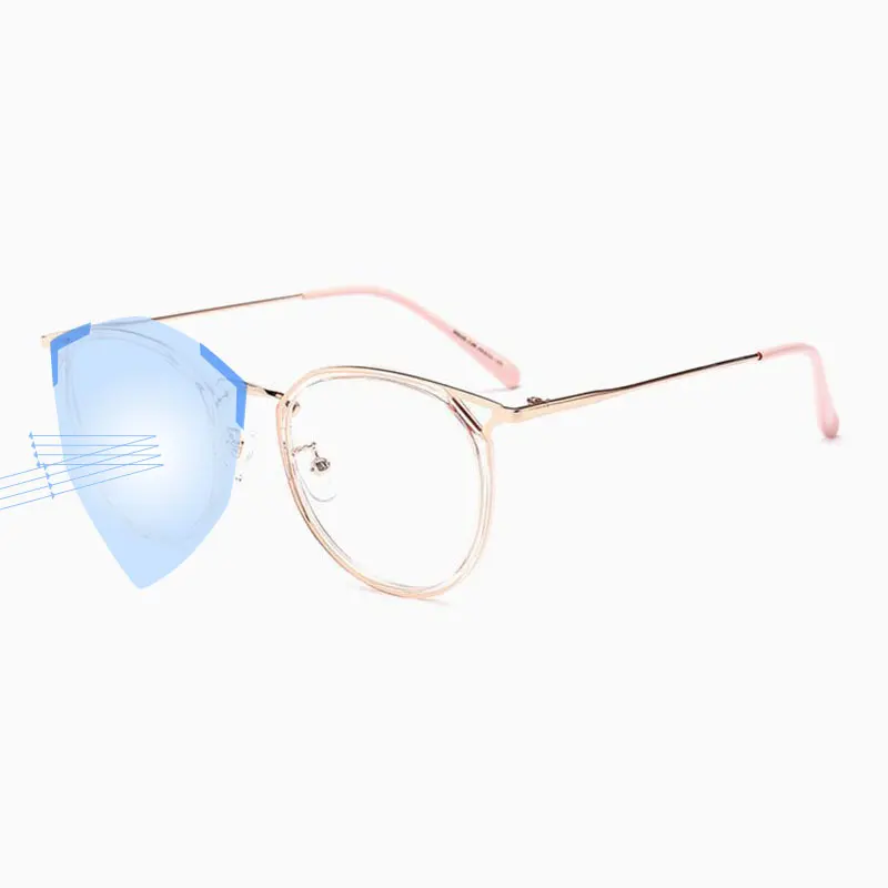 Художественные ретро очки, анти-синий светильник, женские и мужские очки, корейские круглые очки TR90, полная оправа, очки для глаз, игровые очки - Цвет оправы: C39 blue light