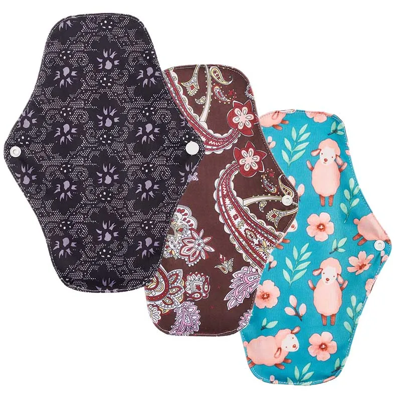 

Daily Reusable Menstrual Pads For Monthly Pregnant Women Absorbent Panty Liner Waterproof PUL Bamboo Charcoal Sanitary Towels