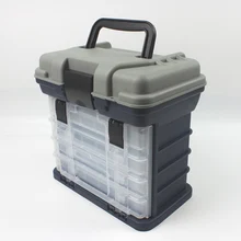 Четыре слоя Портативный Открытый водонепроницаемый Органайзер приманки Высокая прочность Многофункциональный экологически чистый Отсек Рыболовные Снасти Коробка