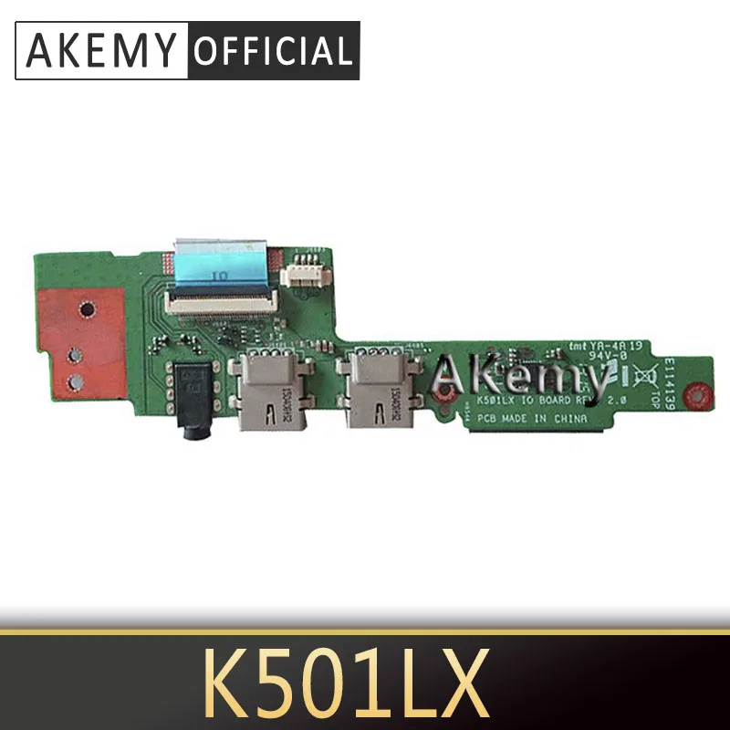 Akemy USB IO плата для ASUS K501 K501LX A501L K501LB K501U K501UW K501UX K501UQ ноутбук аудио USB2.0 интерфейс