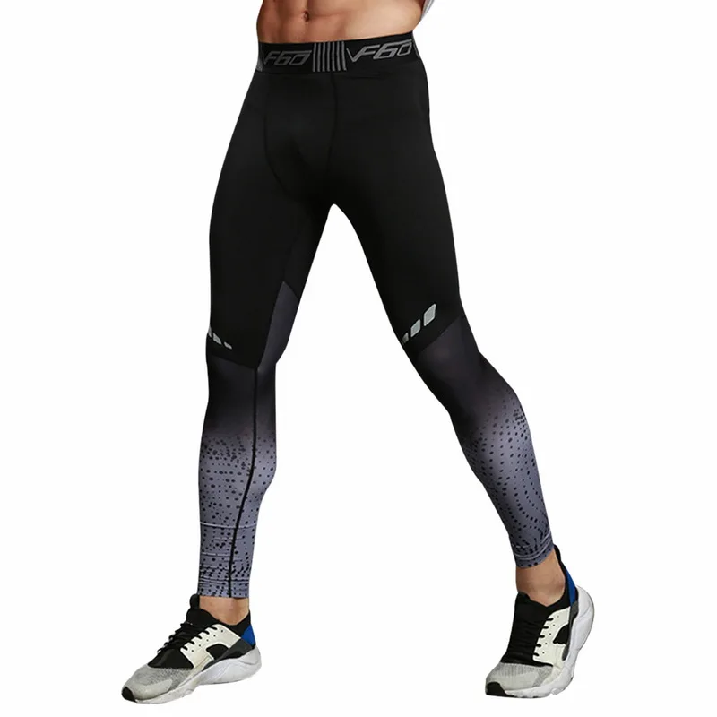 style3-grey Мужские трико для бега, брюки,, мужские спортивные Леггинсы, спортивная одежда, быстросохнущие, дышащие, Pro, компрессионные, для спортзала, фитнеса, спортивные брюки - Цвет: style3-grey