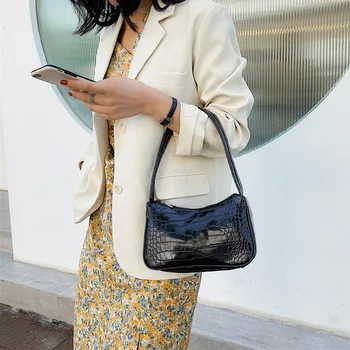

Retro Alligator Pattern Women Messenger Handbags Sac Pu Leather Street Casual Solid Zipper Shoulder Bags Bolsa Mujer 2020 New