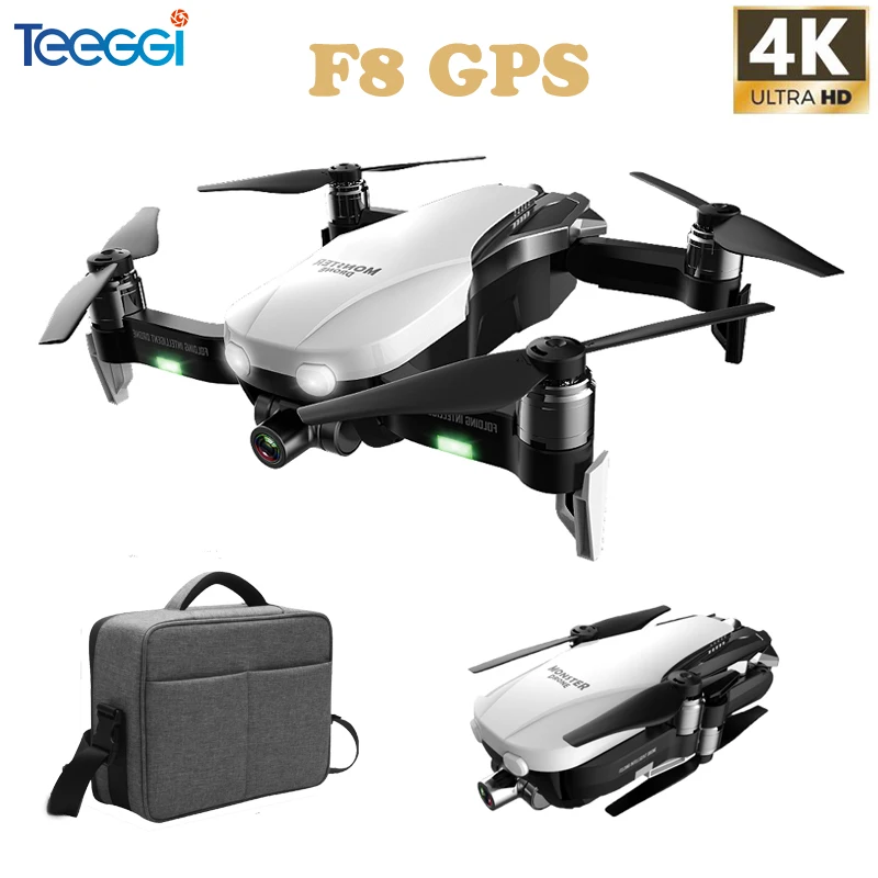 Бесщеточный Квадрокоптер F8 gps Дрон с камерой 4K 1080P двухосевой антивибрационный