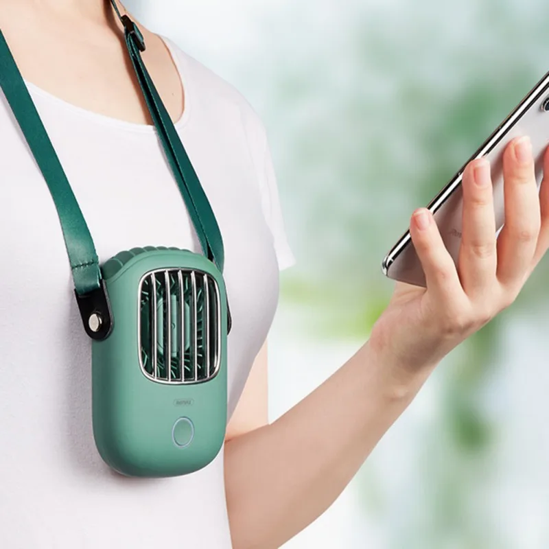 

Popular People Hanging Neck Fan Handheld Small Fan Wide-angle Wind USB Charging Portable Lazy Light Weight