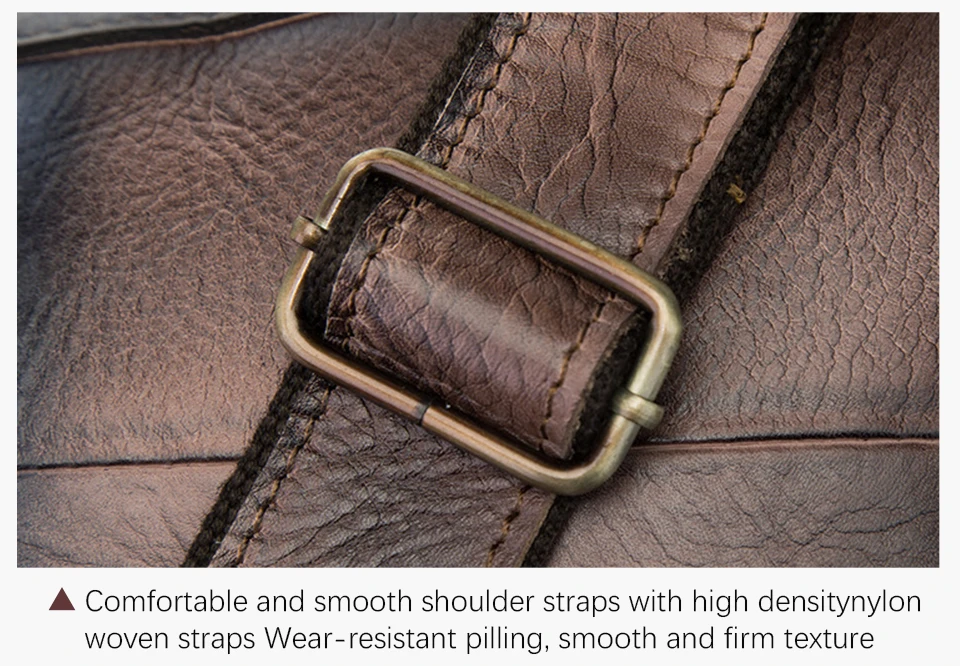 Vintage Genuine Crazy Horse Leather Men’s Sling Pack
