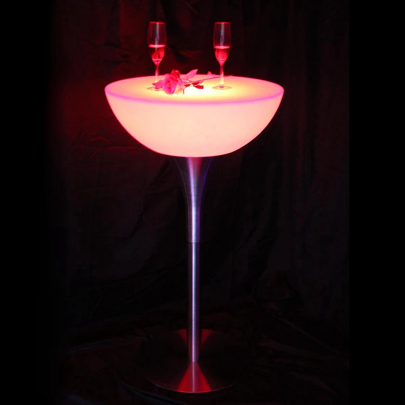 Portable light bar table/ PE RGB led cocktail bar table SK-LF20 (D60*H110cm) 2pcs/Lot