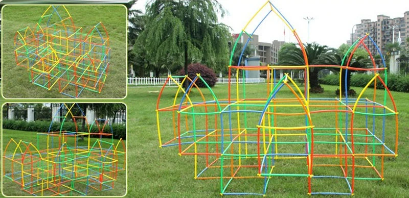 4D космическая соломенная сплайсинговая Сборка строительные блоки для детей строительные вставки для детей креативный конструктор развивающие игрушки