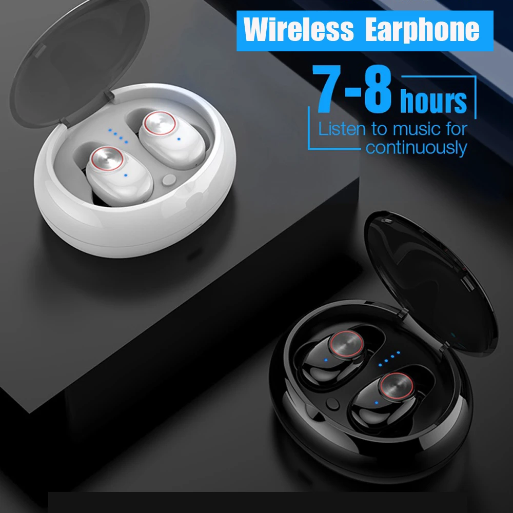 

TWS Wireless Earphones Bluetooth 5.0 HIFI Earbuds Sport Waterproof Noise Cancelling Stereo Headset with Mic Charging Box