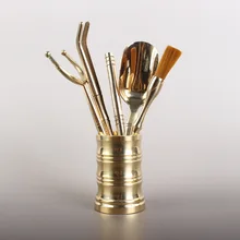 Manufacturers Direct Selling Boutique Fine Copper Bamboo Joint Tea Ceremony Liujunzi Household Tea Ceremony Accessories Customiz