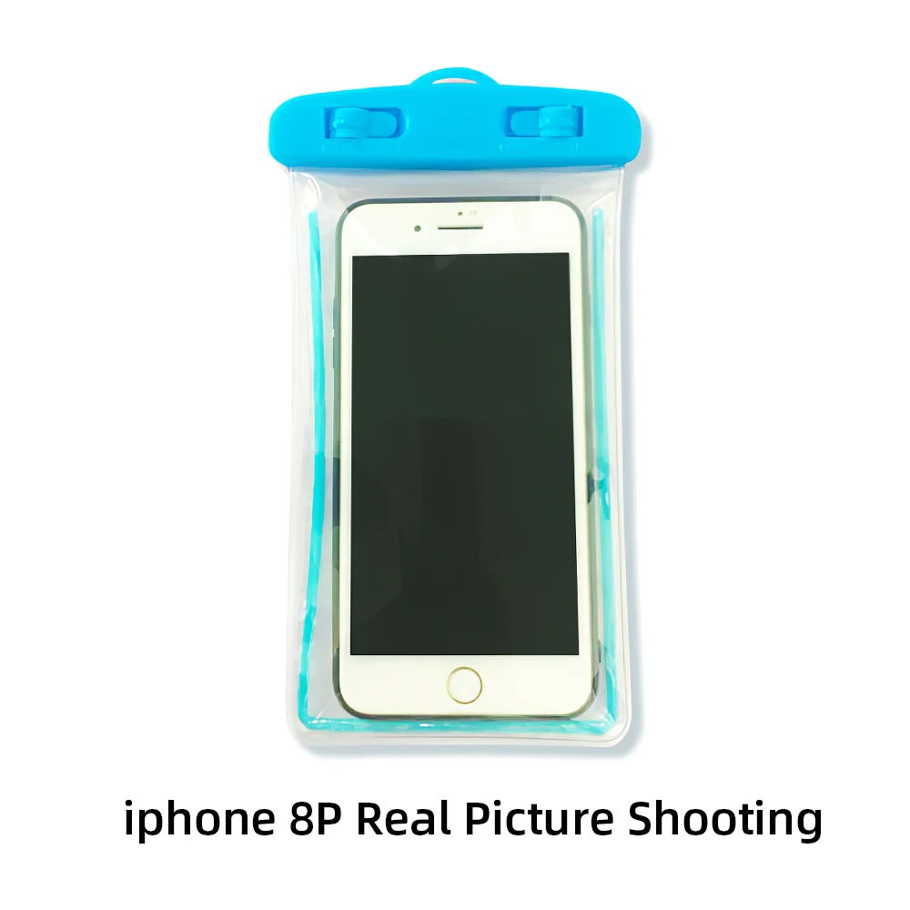 Светящаяся водонепроницаемая сумка для телефона для iPhone 6 7 8 X XS XR, прозрачная пляжная сумка для плавания