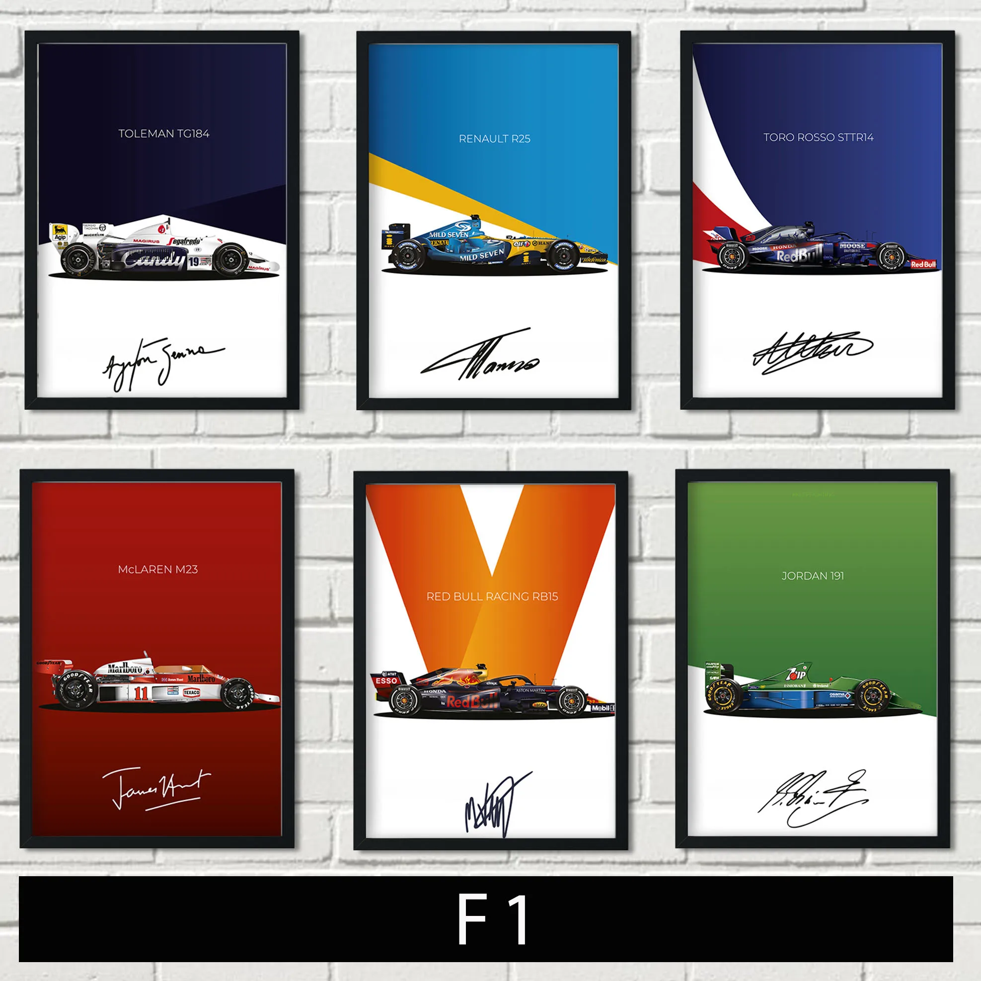 F1 equation racing car to win the championship model cartoon display  pictures club wall stickers wall art decoration posters|Vẽ Tranh & Thư  Pháp| - AliExpress