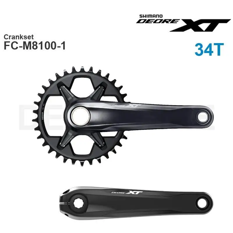 SHIMANO シマノ Deore XT FC-M8100 クランクセット DEORE XT クランクセット 48.8 mm チェーンライン 2x12スピード