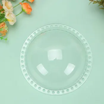 

1pc Durable Acrylic Food Cover Tent Transparent Dust Cover Round Shape Pastry Cover (Transparent)