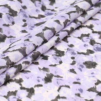 

103CM Wide 12MM Print Thin Stretch Pink Silk Georgette Fabric for Summer Dress Jacket Pants B220