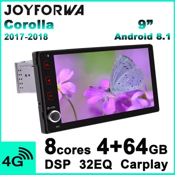 

9" 1 Din Android 8.1 Car Radio Multimedia Player for Toyota Corolla Auris Fortuner Tacoma 2017 2018 DSP GPS Carplay SIM DVR