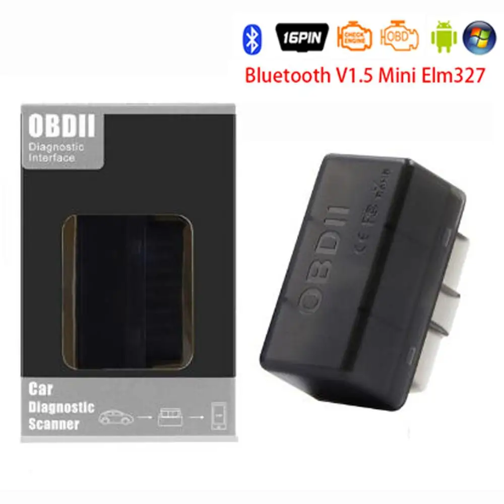 Новый сканер OBD2 ELM 327 v1.5 MINI PIC18F2480 ELM327 V1.5 Bluetooth диагностический адаптер сканирующий