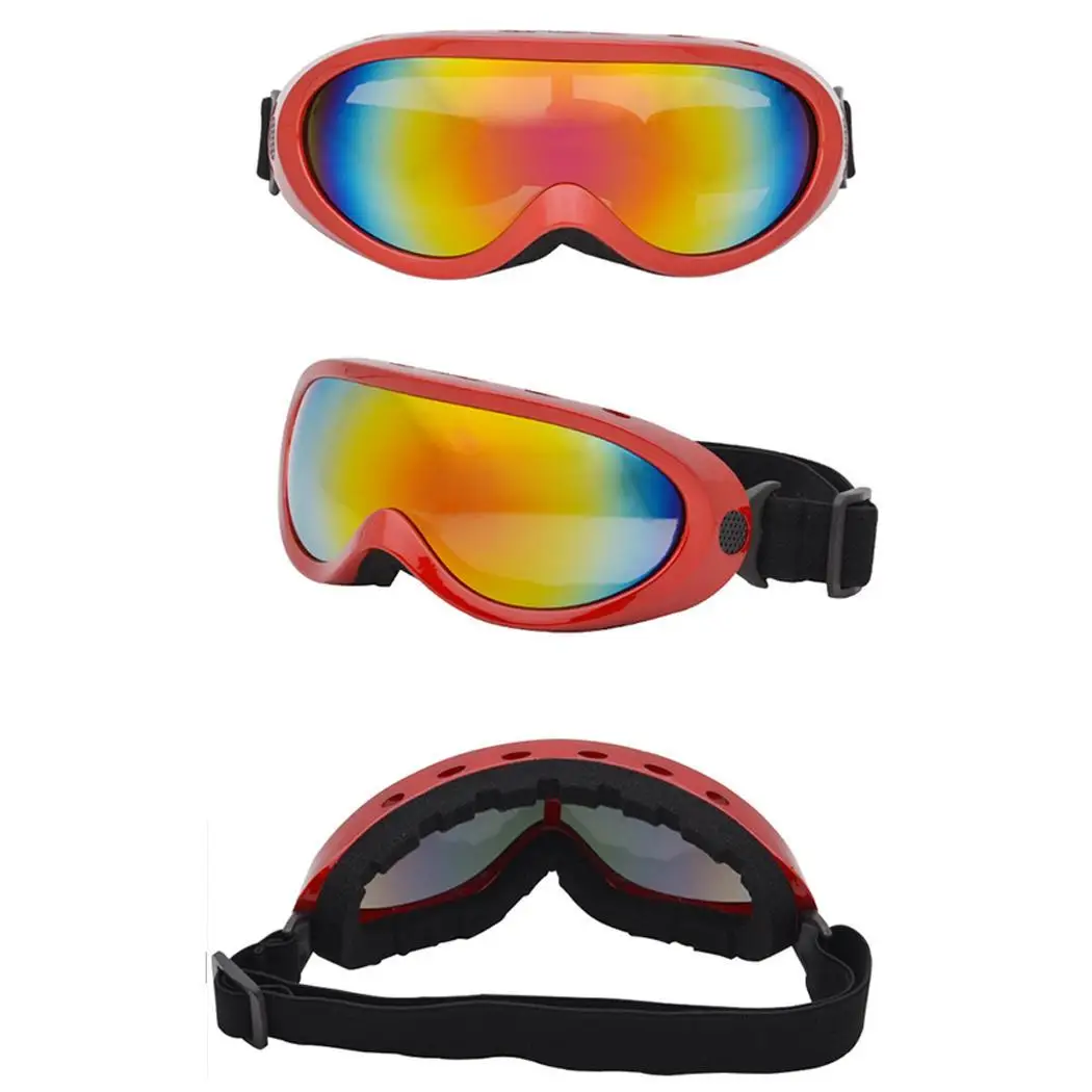 Противотуманные однослойные лыжные очки для катания на лыжах, ТПУ очки, поликарбонатные спортивные белые/красные/синие/черные очки