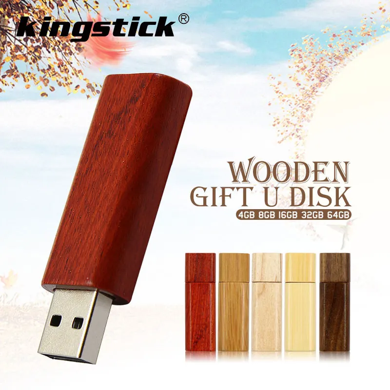 Хит продаж прямоугольная деревянная красная древесина u диск флеш USB 2 0 подарок
