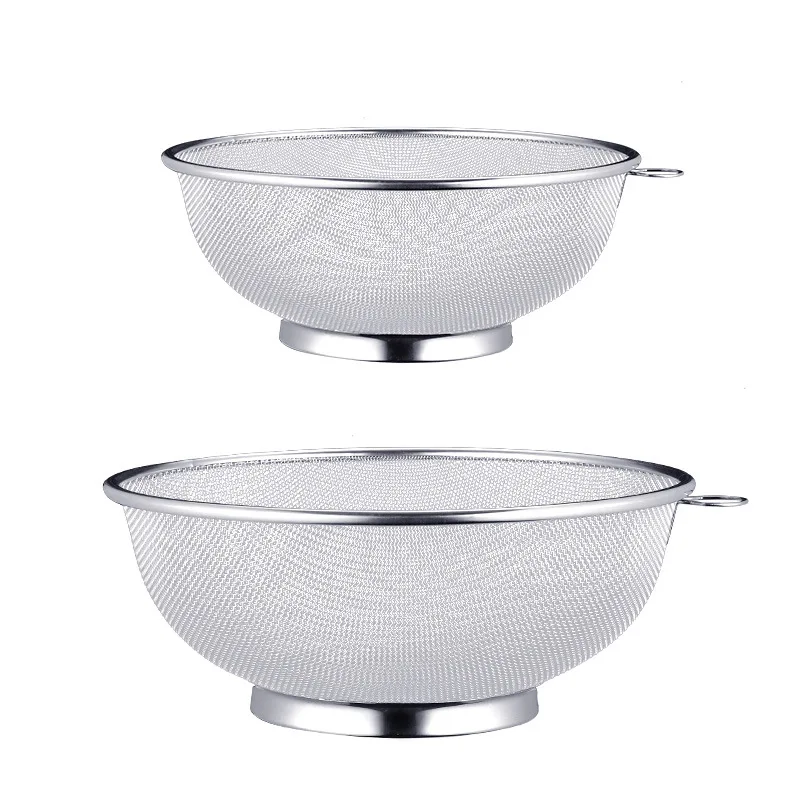 

Kenwozi304 Stainless Steel Washing Basin Drain Basket Fruit Basket Living Room Creative Household Rice Washing Rice Rinsing Basi